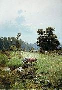 Serhii Vasylkivsky Cossack meadow china oil painting artist